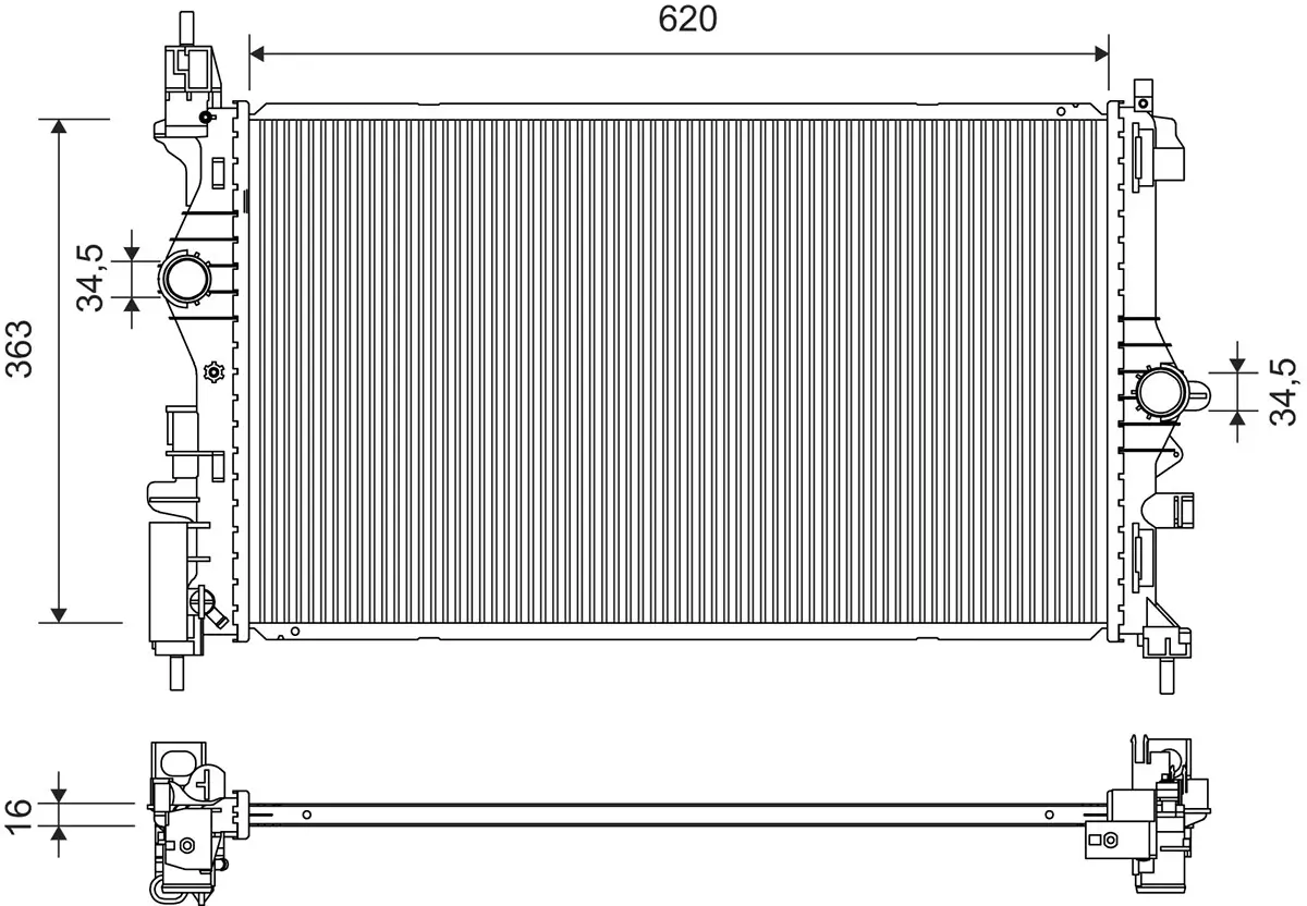 Kühler, Motorkühlung VALEO 701372