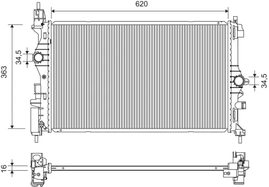 Kühler, Motorkühlung VALEO 701372 Bild Kühler, Motorkühlung VALEO 701372