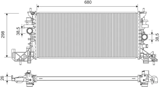 Kühler, Motorkühlung VALEO 701376 Bild Kühler, Motorkühlung VALEO 701376