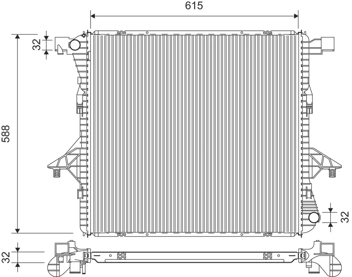 Kühler, Motorkühlung VALEO 701379
