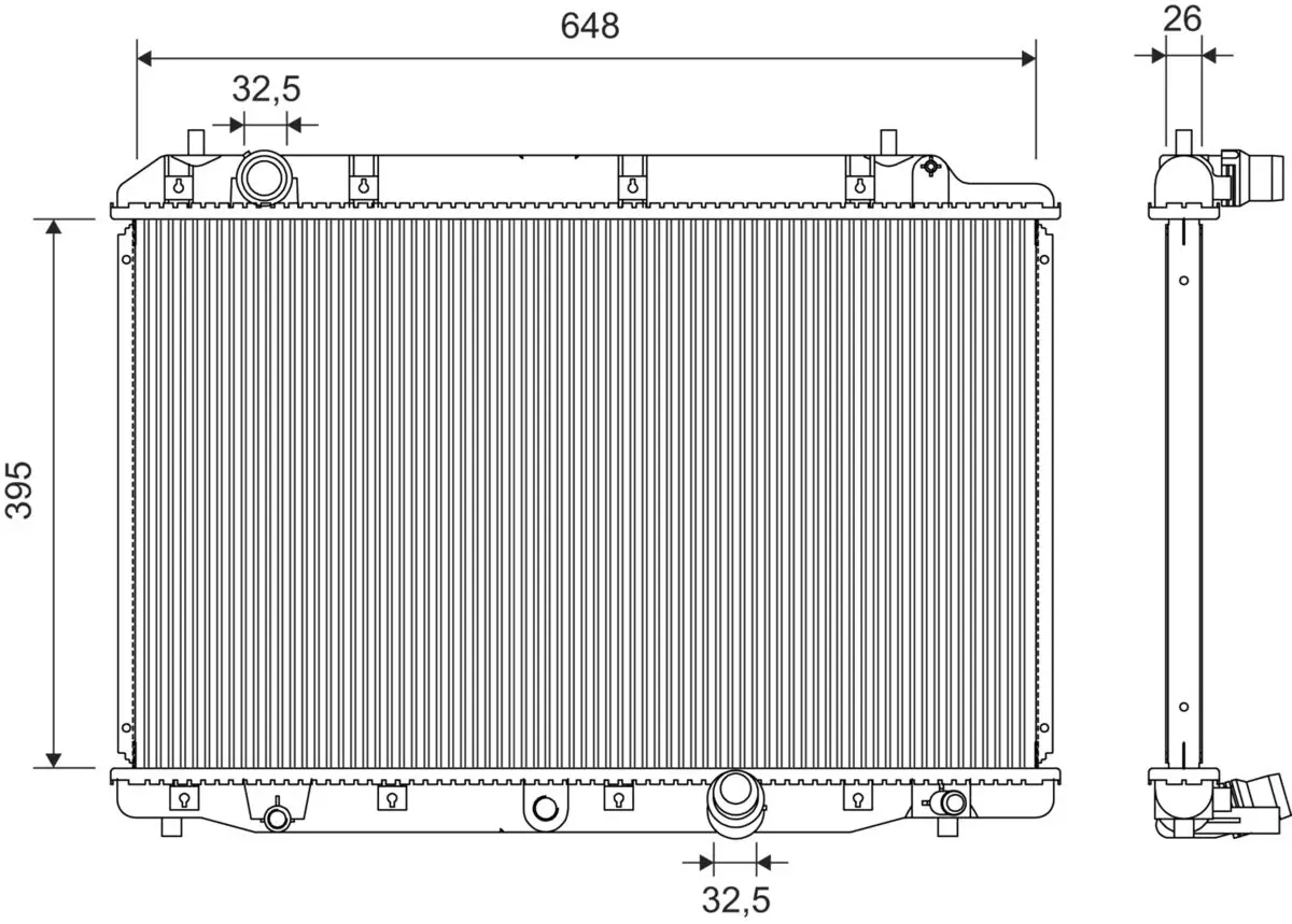 Kühler, Motorkühlung VALEO 701389