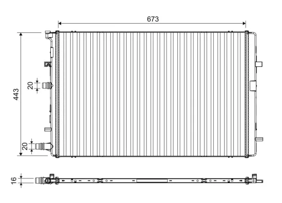 Kühler, Motorkühlung VALEO 701395 Bild Kühler, Motorkühlung VALEO 701395