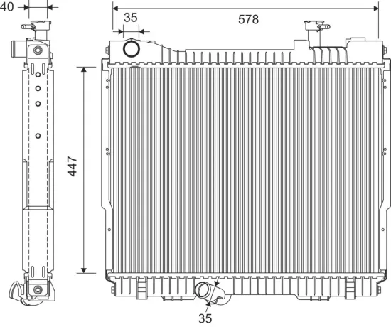 Kühler, Motorkühlung VALEO 701403 Bild Kühler, Motorkühlung VALEO 701403