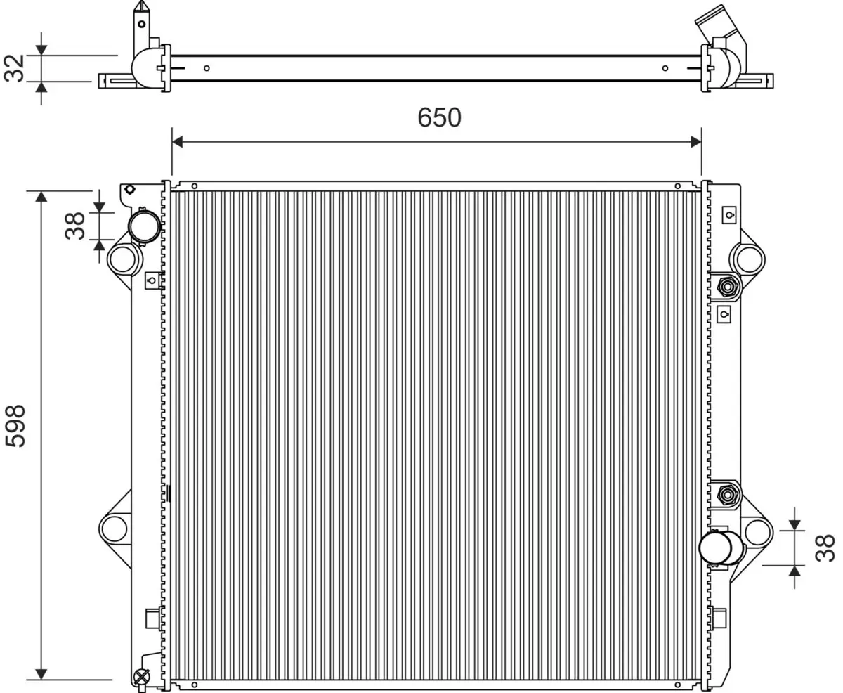 Kühler, Motorkühlung VALEO 701410