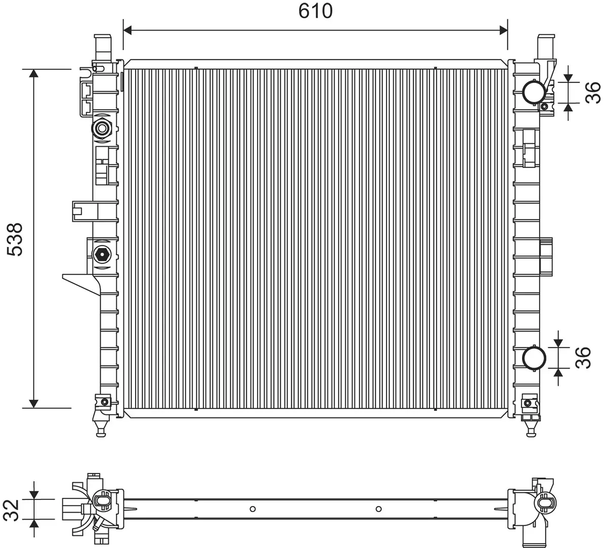 Kühler, Motorkühlung VALEO 701411
