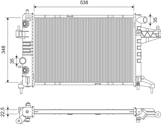 Kühler, Motorkühlung VALEO 701414 Bild Kühler, Motorkühlung VALEO 701414