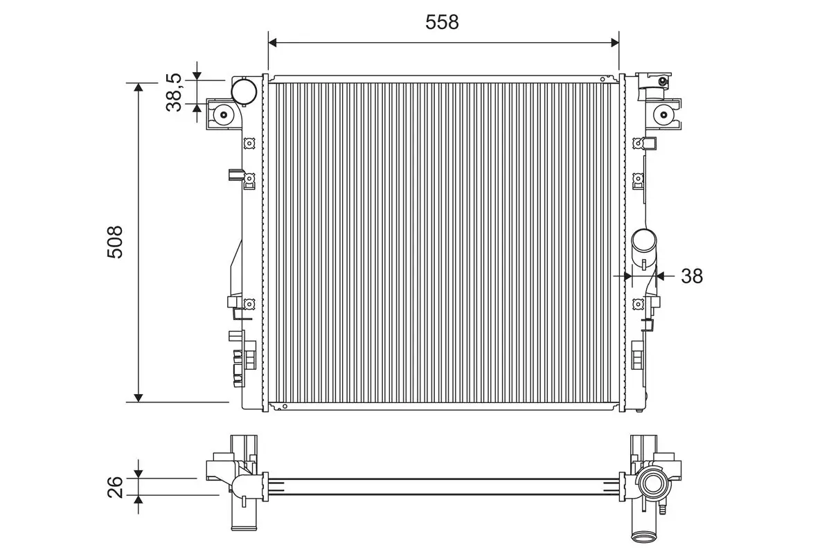 Kühler, Motorkühlung VALEO 701417
