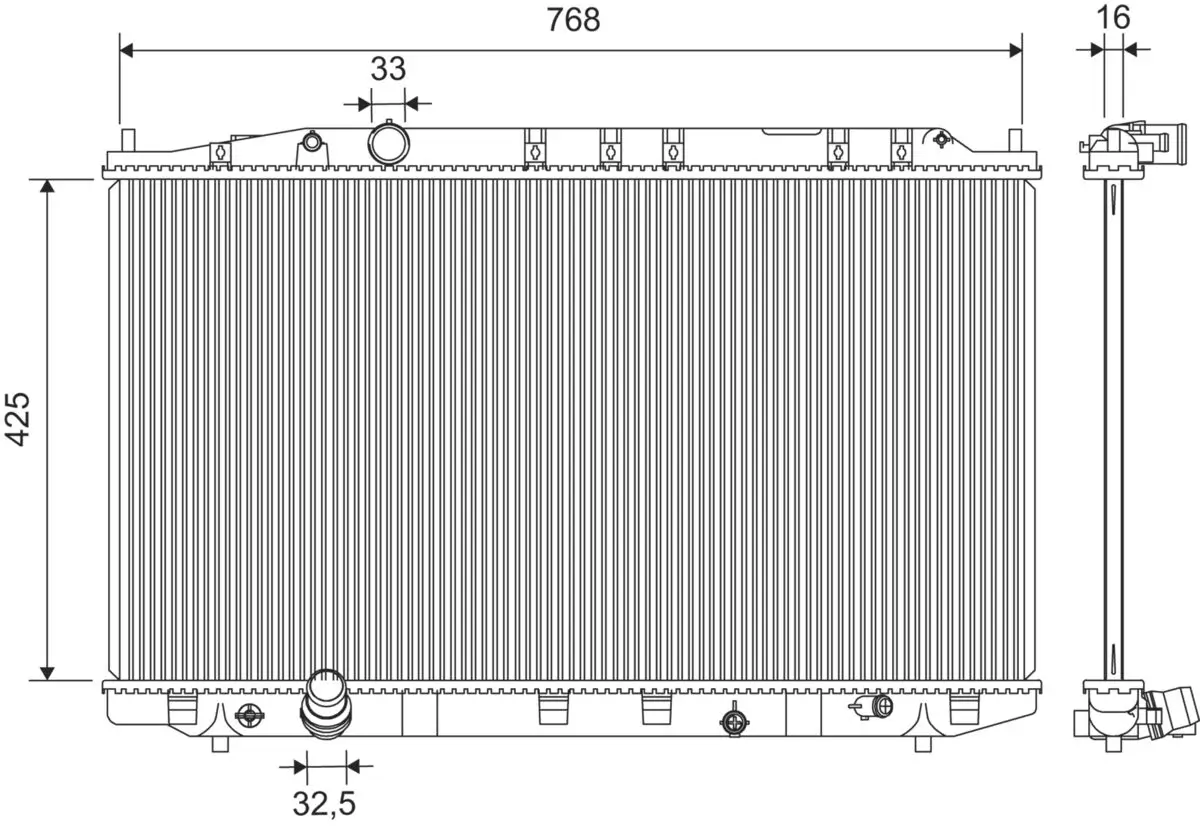 Kühler, Motorkühlung VALEO 701419