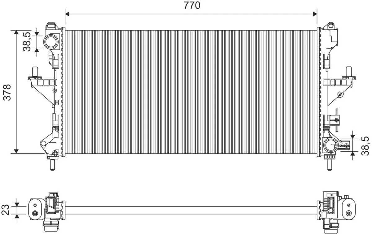 Kühler, Motorkühlung VALEO 701426