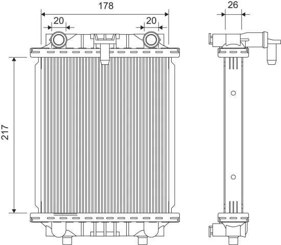 Kühler, Motorkühlung VALEO 701429 Bild Kühler, Motorkühlung VALEO 701429