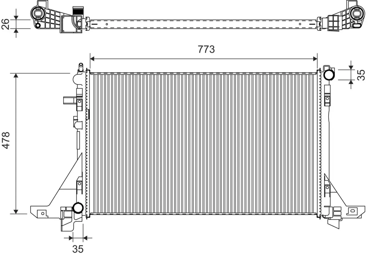 Kühler, Motorkühlung VALEO 701432