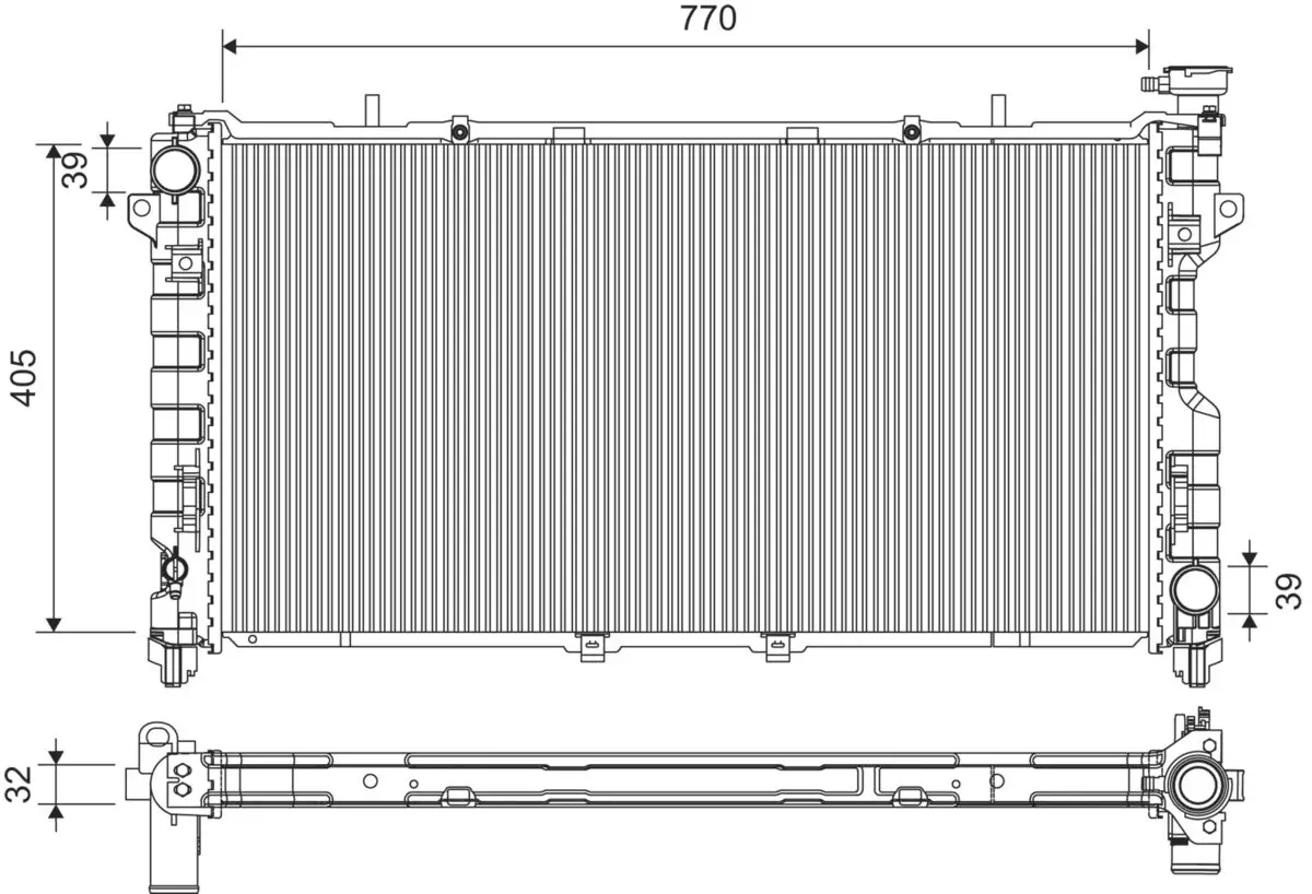 Kühler, Motorkühlung VALEO 701434