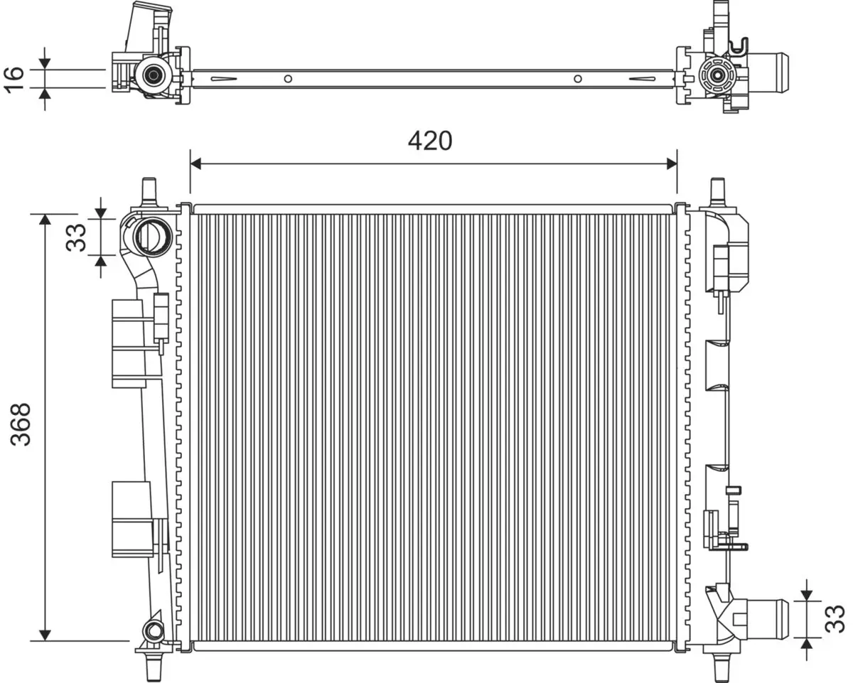 Kühler, Motorkühlung VALEO 701439