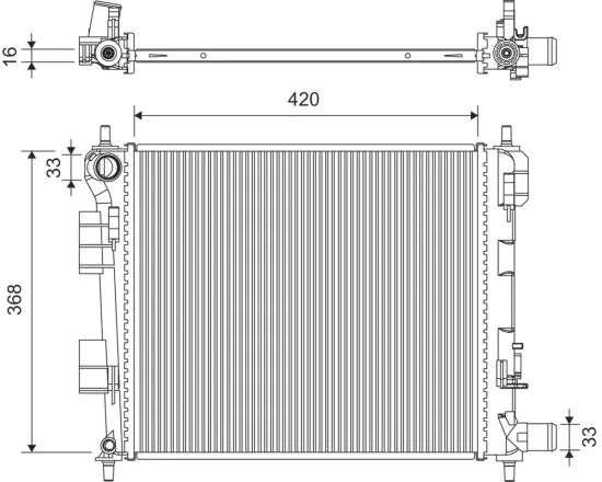 Kühler, Motorkühlung VALEO 701439 Bild Kühler, Motorkühlung VALEO 701439