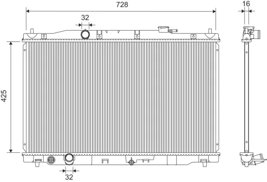 Kühler, Motorkühlung VALEO 701443 Bild Kühler, Motorkühlung VALEO 701443