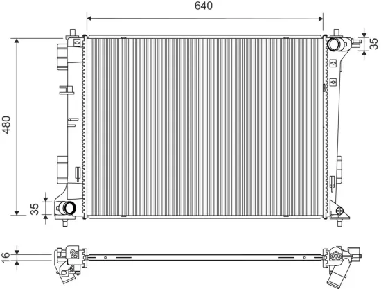 Kühler, Motorkühlung VALEO 701444 Bild Kühler, Motorkühlung VALEO 701444