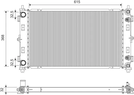 Kühler, Motorkühlung VALEO 701453 Bild Kühler, Motorkühlung VALEO 701453