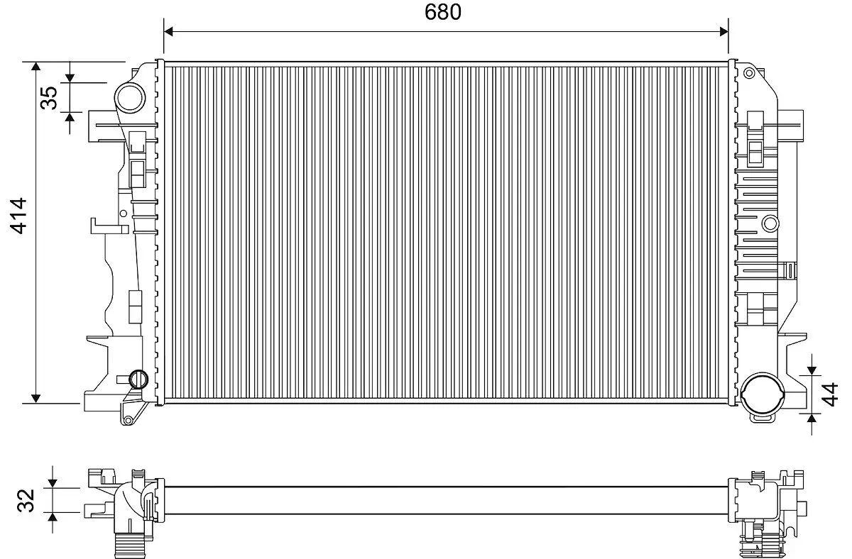 Kühler, Motorkühlung VALEO 701475