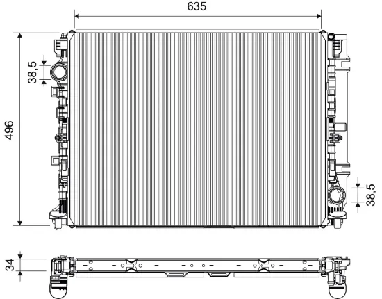 Kühler, Motorkühlung VALEO 701500 Bild Kühler, Motorkühlung VALEO 701500
