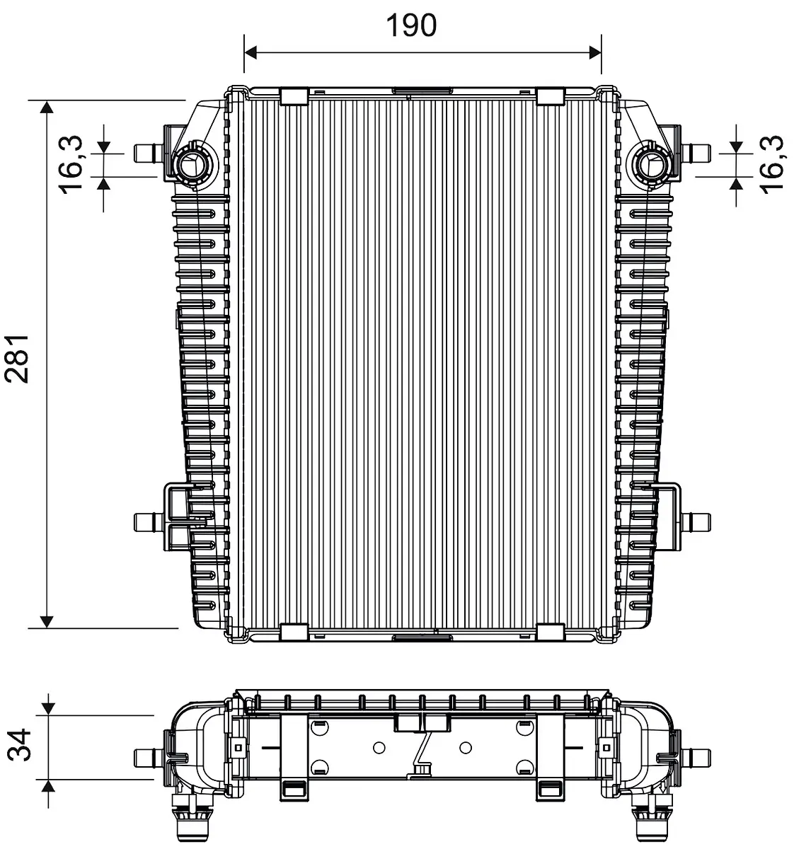 Kühler, Motorkühlung VALEO 701501