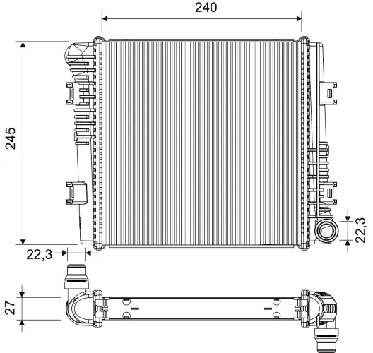 Kühler, Motorkühlung VALEO 701504 Bild Kühler, Motorkühlung VALEO 701504