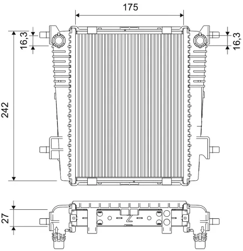 Kühler, Motorkühlung VALEO 701520 Bild Kühler, Motorkühlung VALEO 701520