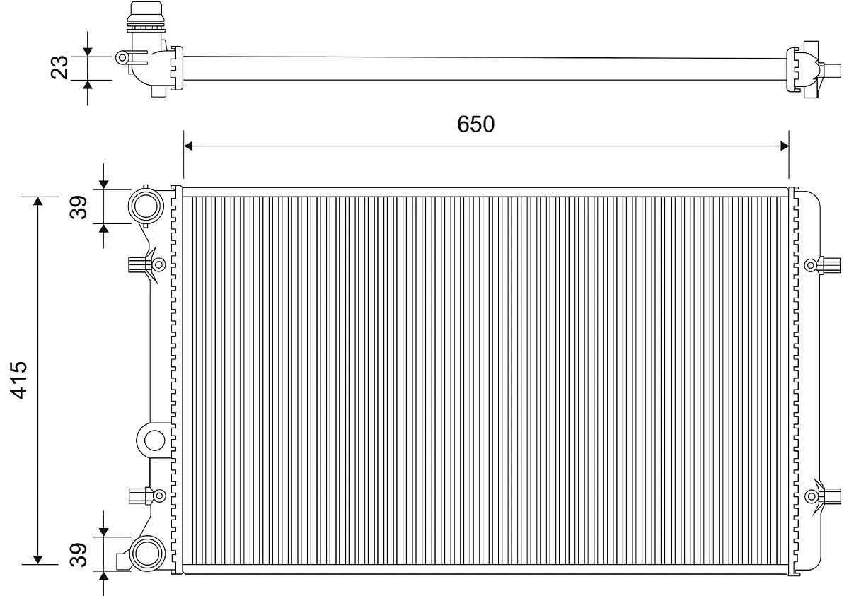 Kühler, Motorkühlung VALEO 701541