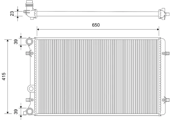 Kühler, Motorkühlung VALEO 701541 Bild Kühler, Motorkühlung VALEO 701541