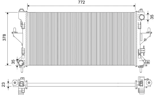 Kühler, Motorkühlung VALEO 701665 Bild Kühler, Motorkühlung VALEO 701665