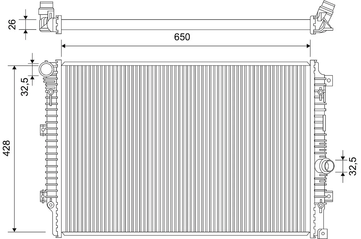 Kühler, Motorkühlung VALEO 701667