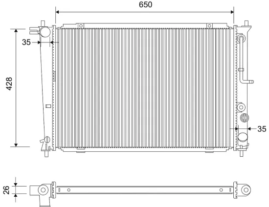 Kühler, Motorkühlung VALEO 701741 Bild Kühler, Motorkühlung VALEO 701741