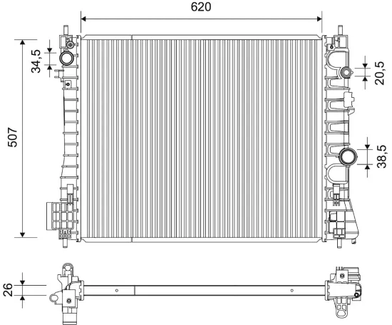 Kühler, Motorkühlung VALEO 701746 Bild Kühler, Motorkühlung VALEO 701746