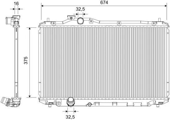 Kühler, Motorkühlung VALEO 701753 Bild Kühler, Motorkühlung VALEO 701753