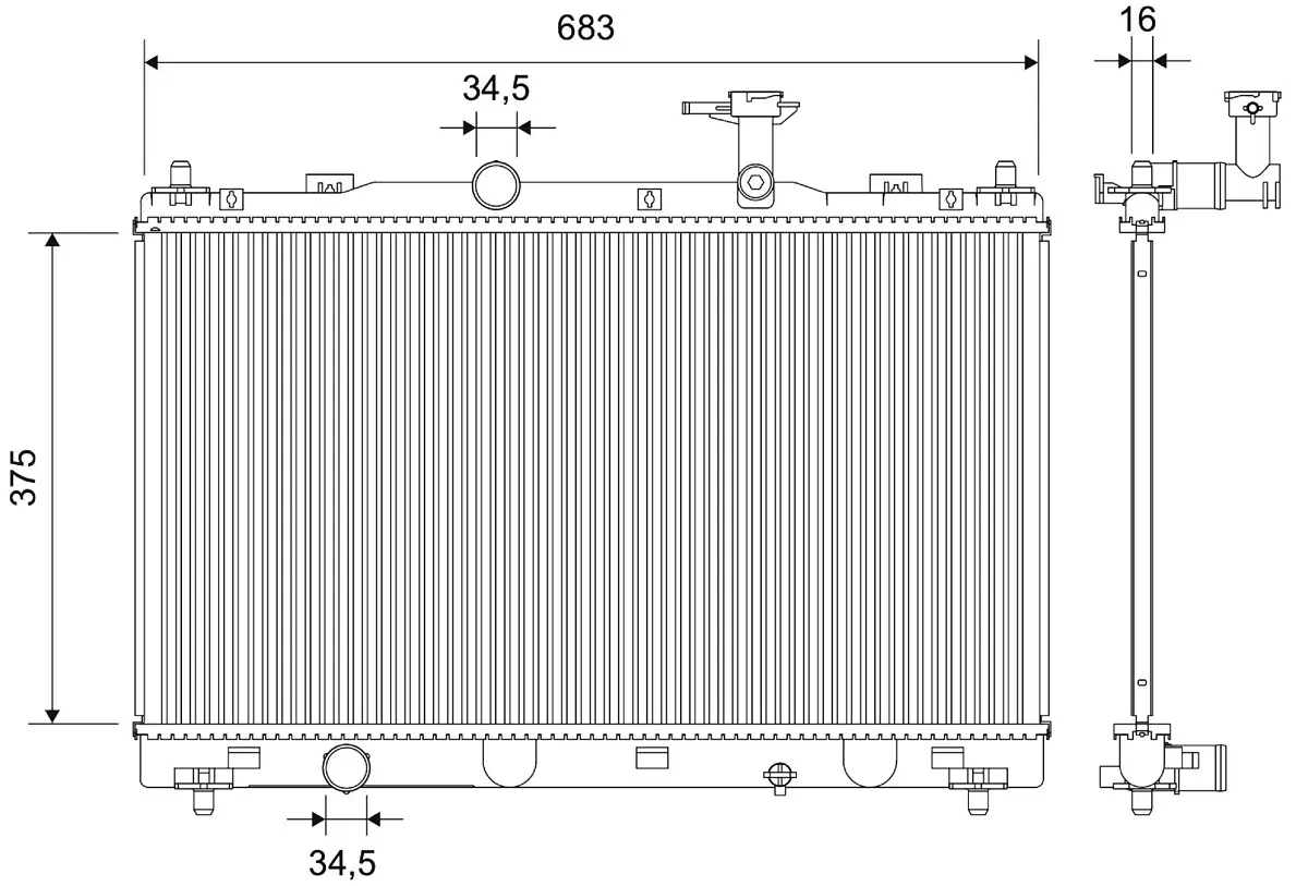 Kühler, Motorkühlung VALEO 701756