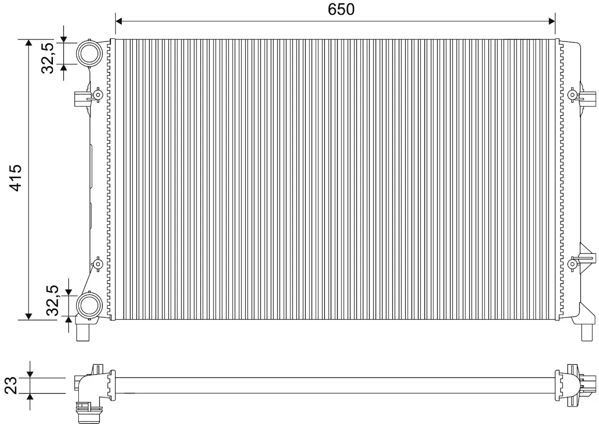 Kühler, Motorkühlung VALEO 701789