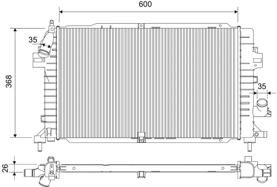 Kühler, Motorkühlung VALEO 701796 Bild Kühler, Motorkühlung VALEO 701796