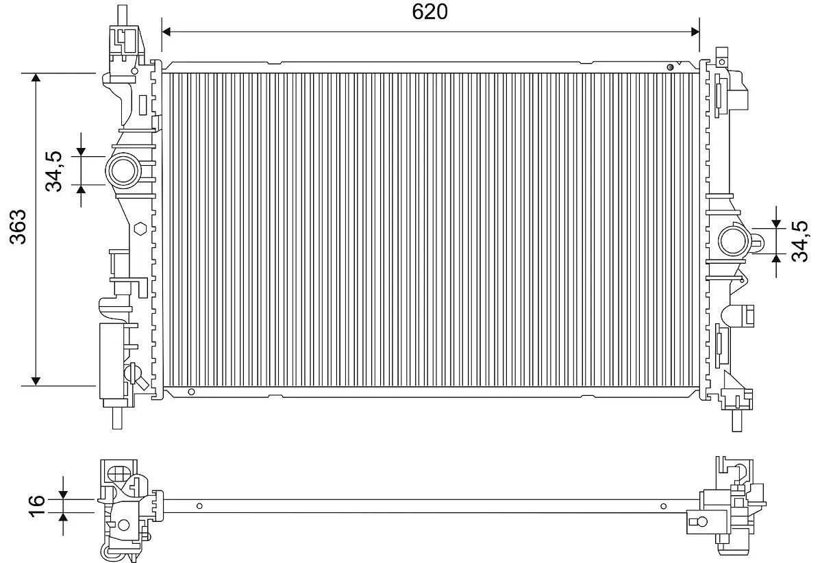 Kühler, Motorkühlung VALEO 701821