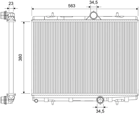 Kühler, Motorkühlung VALEO 701848 Bild Kühler, Motorkühlung VALEO 701848
