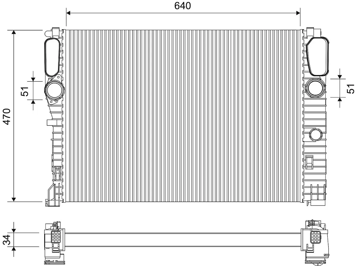 Kühler, Motorkühlung VALEO 701872