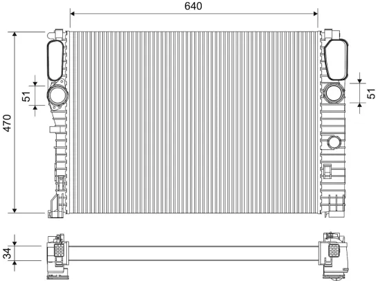 Kühler, Motorkühlung VALEO 701872 Bild Kühler, Motorkühlung VALEO 701872