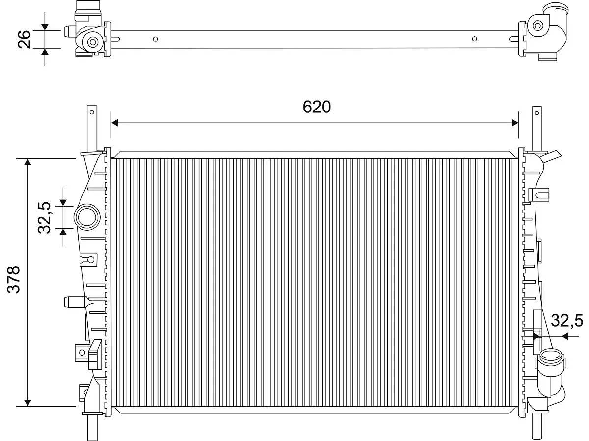 Kühler, Motorkühlung VALEO 701876