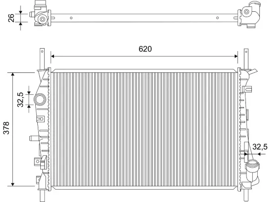 Kühler, Motorkühlung VALEO 701876 Bild Kühler, Motorkühlung VALEO 701876