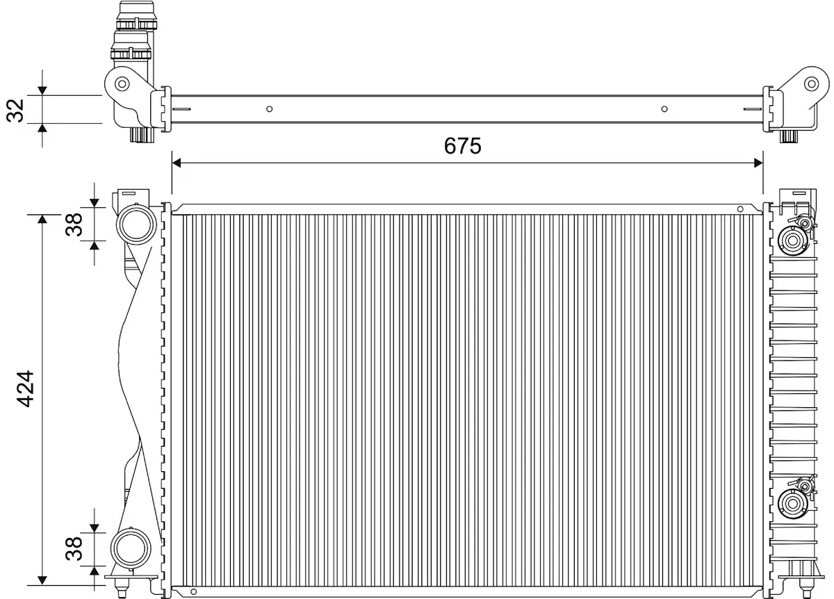 Kühler, Motorkühlung VALEO 701888