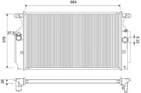 Kühler, Motorkühlung VALEO 701901 Bild Kühler, Motorkühlung VALEO 701901