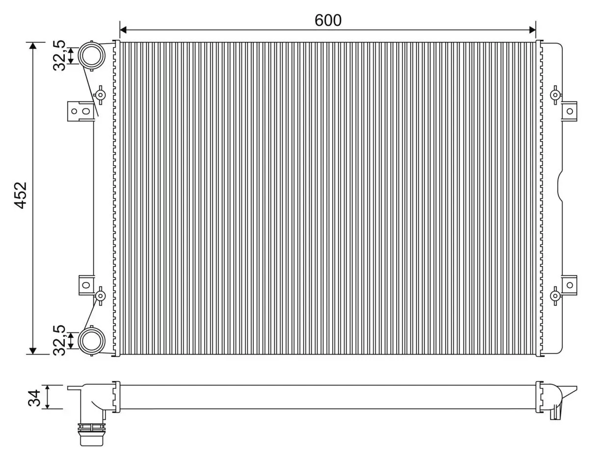 Kühler, Motorkühlung VALEO 701971