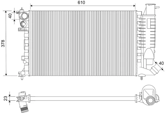 Kühler, Motorkühlung VALEO 730630 Bild Kühler, Motorkühlung VALEO 730630