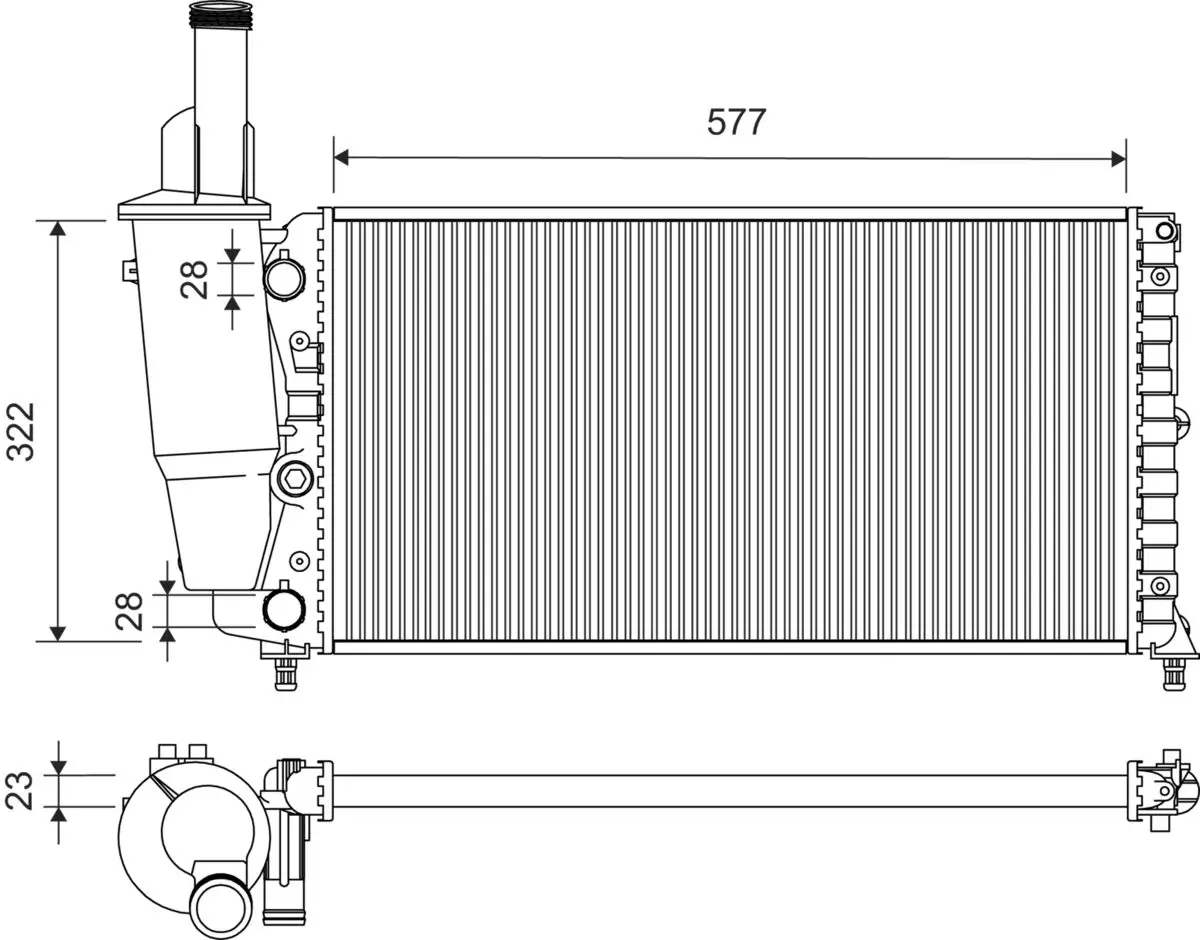 Kühler, Motorkühlung VALEO 730976