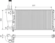 Kühler, Motorkühlung VALEO 730976