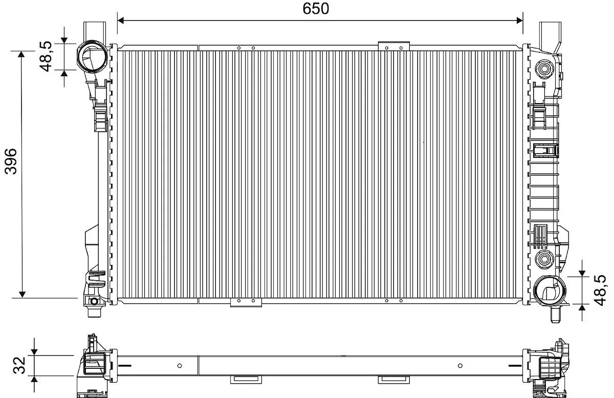 Kühler, Motorkühlung VALEO 732743