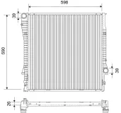 Kühler, Motorkühlung VALEO 732826